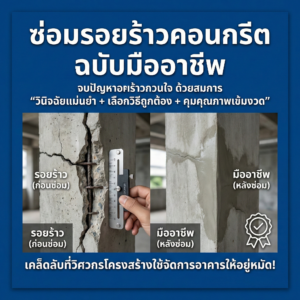 ซ่อมรอยร้าวคอนกรีต ฉบับมืออาชีพ